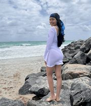 Camila Long Sleeve coverup Short Dress