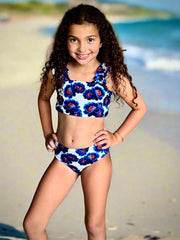 Girls Mini Bikini-Set Pamela-Heaven in Bloom Print – Sustainable Sun Protection with Style