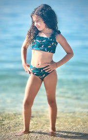 Girls Mini Bikini-Set Pamela-Soul in Flight Print–Sustainable Sun Protection with Style.