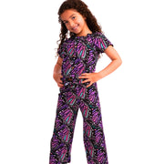 Girls Capri Loose Pants Wide-Leg