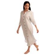 Bella Linen Maxi Shirtdress