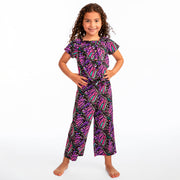 Girls Capri Loose Pants Wide-Leg