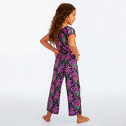 Girls Capri Loose Pants Wide-Leg