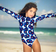 Mini Dream Rash Guard One-Piece-Heaven in Bloom Print – Sustainable Sun Protection with Style.