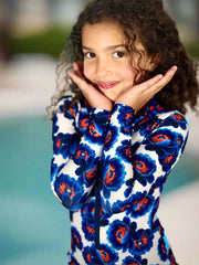 Mini Dream Rash Guard One-Piece-Heaven in Bloom Print – Sustainable Sun Protection with Style.