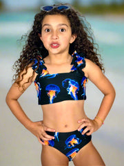 Girls Mini Bikini-Set Pamela-Soul in Flight Print–Sustainable Sun Protection with Style.